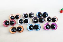 Doll Accessories 10pcs 12mm 14mm 16mm 18mm 20mm 25mm 30mm Cartoon 3D glitter toy doll pupil eyes with washer color size optionT10 230607