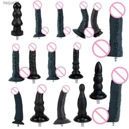 ROUGH BEAST 23 Types Sex Machine Attachment Vac U Lock Big Black Dildos Anal Plug for Love Machine for Adult Sex Product L230518