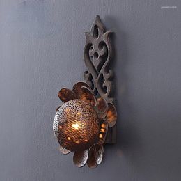 Wall Lamp Thailand Handmade Coconut Shell Thai Spa Massage Shop Villa Lighting Southeast Asian Style Lamps