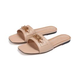 Designer Slippers For Women Mens Slides Floral Brocade Flats Gear Bottom Flop Flip Canvas Green Casual Fashion Beach Shoes Sandals Size 35-45