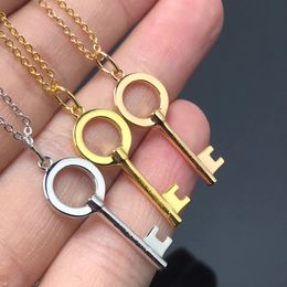 Designer Necklace Round Hollow Key Necklace 18K gold 925 Silver Rose gold High quality waterproof chain collarbone chain Party gift