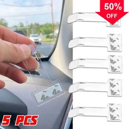 New 5pcs Car Parking Ticket Clip Auto Fastener Card Bill Holder Mount Storage Organiser Car Styling Windshield Stickers Accessories