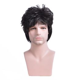 Men's Mixed Color Wavy Hair Wigs Variety of Styles Instant Transformation for Refined and Trendy Look Premium Quality