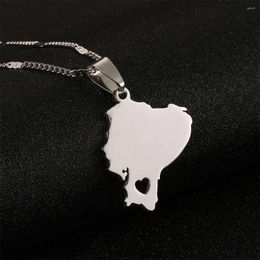 Pendant Necklaces Stainless Steel Ecuador Map Ecuadorian Maps Charm Jewellery