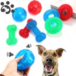 Pet Dog Squeaky Toy Dog Rubber Squeaker Toys Safety Durable Dogs Ball Toy for Dog Chew Toy Toothbrush Molar Toys Perro Juguetes