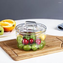 Bowls Heat Resistant Glass Bowl Stackabe Round Fruit Salad Clear Kitchen Storage Container Ramen Soup Rice