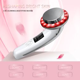 Face Massager 6 in 1 Ultrasound Cavitation Machine Body Slimming Massager Anti-Cellulite Galvanic Infrared EMS Therapy 230607