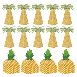 Gift Wrap 10/5Pcs Hawaiian Candy Box Mini Summer Coconut Palm Tree Pineapple Tropical Luau Wedding Party Supply