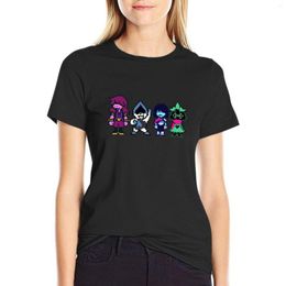 Women's Polos DELTARUNE - MAIN CHARACTERS ( SUZIE LANCER KRISS & RASIEL ) T-Shirt Oversized T Shirt Aesthetic Clothing T-shirts For