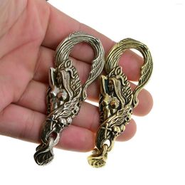 Keychains Handmade Super Fine Retro Brass Mermaid Hook Clasp With Skull And Cross Decoration Leather Craft Keyring FOB DIY