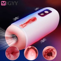 Sex Toys Massager Lifelike Male Blowjob Masturbator Vagina Vibrator Sucking Aircraft Cup Machine Pusssy Pronunciation Adult for Man Toy products