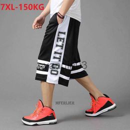 Men's Shorts summer men sports basketball shorts Breathable hole plus size 6XL 7XL letter patchwork shorts fitness thin shorts geometry red J230608