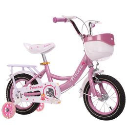 2022 New Children's Bicycle Baby Bicycle Girls Bicycle Girls Bicycle Princess Stroller with Back Seat Gift Car Ride on Toys