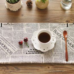 Table Mats Retro Placemat Tablecloth English Spaper Style Napkin Background Pography Po Props Backdrops Cloth Tea Towel Pads