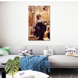 Classical Portrait Paintings by Frederic Leighton Songs Without Words Hand Painted Canvas Art Reproduction High Quality