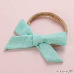 Hair Accessories Cotton Baby Headband Girl Bows Infant Stretchy Hairbands Princess Children Head Band Cute Bandeau Enfant R230608