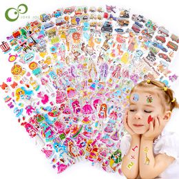 6 Sheets Kids Stickers 3D Puffy Bulk Stickers for Girl Boy