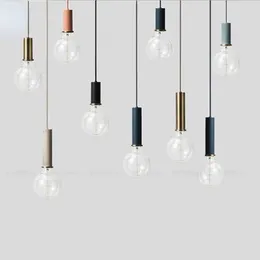 Pendant Lamps Colorful Modern Lights Fixture Small Metal Hanging Luminaire Kitchen Dining Room Restaurant Shop Decoration