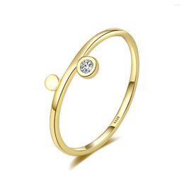 Cluster Rings Smooth Round Zircon Ring Style 14K Fashion Good Jewerly For Men & Women 2023 Gift In 925 Sterling Silver Super