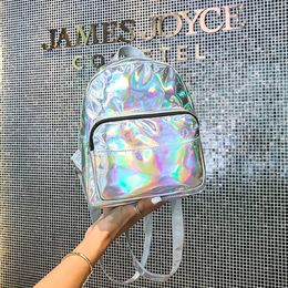 Backpack Style Selling Fashion Hologram For School Student Women's Laser Silver Colour Holographic Bag