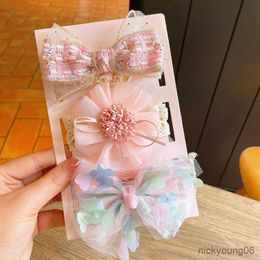 Hair Accessories Baby Flower Headbands for Newborn Girls Elastic Bands Bows Hairband Soft Kids R230608