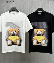 PLEIN BEAR T SHIRT Mens Designer Tshirts Brand Clothing Teddy Print Men T-SHIRT ROUND NECK SS Oversized Hip Hop Tshirt Top Tees 161288