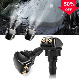 New 2pcs Car Wiper Spray Nozzle Universal Front Windshield Washer Sprinkler Water Sprayer for Honda Mazda Hyundai Auto Accessories