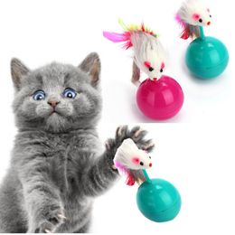 Cute New Arrival Durable Pet Cat Toys Mimi Favourite Fur Mouse Tumbler Kitten Cat Toys Plastic Play Balls for Catch Cats Supplies