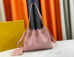 SUMMER BUNDLE Summery Degrade Bag Begie Rose Pink Embossed Leather Shoulder Bag Gradient Shades Crossbody Luxurys Drawstring Bag With Removable Zipped Pouch Purse