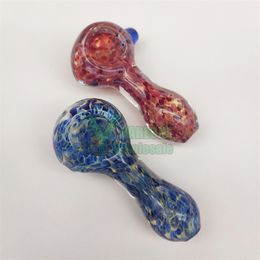 Small Frit Glass Smoking Spoon Pipe 3 Inch Mini Dry Tobacco Hand Pipes Great for Travel YAREONE Wholesale