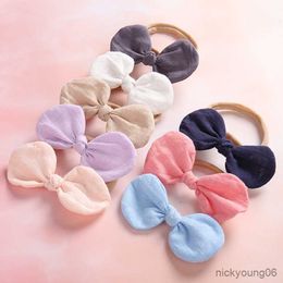 Hair Accessories Baby Bows Headband Cotton Head Band For Girls Stretchy Hairband Infant Soft Pour Enfants R230608