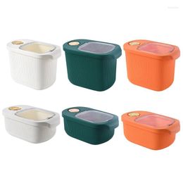 Storage Bottles Large Rice Container Kitchen Cereal Bin Dry Food Store Box With Measuring Cup For Flour
