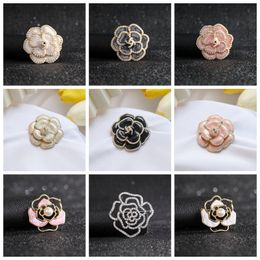 Popular camellia Pins Backpack Enamel Brooches Fashion Jewellery Accessories Badges Gifts