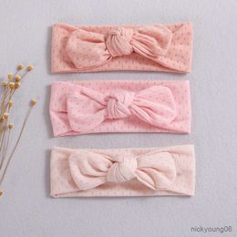 Hair Accessories Bowknot Bands Cute Newborn Ears Headband Elastic Turban Baby Girl Print Hairband For Kid R230608