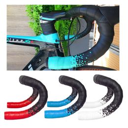 Bike Handlebars Components MOTSUV Bicycle Handlebar Tape Anti Vibration PU EVA Bent Cycling Road Tapes Racing Breathable Non Slip Handle Bar Belt Wrap 230607