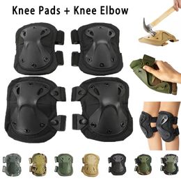 Skate Protective Gear Tactical Knee Pads Elbow Outdoor Sport Hunting Safety Military Protector Army Airsoft 230608