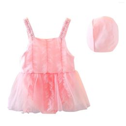 Girl Dresses Summer Fashion Small And Medium Sized Girls' Princess Yarn Dress Spring Swimsuit 12 14
