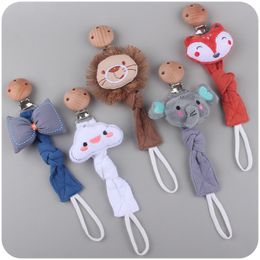 Mobiles# Baby Products Beech Pacifier Clip Lion Animal Cotton Linen Ribbon Rope Unique Elegant Design Chain 230608