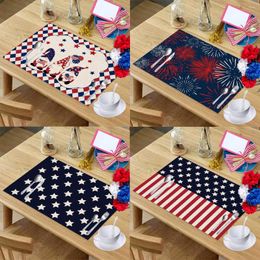 Table Mats 2023 Fashion Car Stripe Waterproof Linen Western Dining Mat Cloth Furniture Supplies Geometria Sagrada