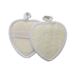 Bath Brushes Sponges Scrubbers Natural Loofah Mat Brush Sponge Body Exfoliating Back Rubbing Mas Towel Hanging Cleaning Brushes D Dhda3