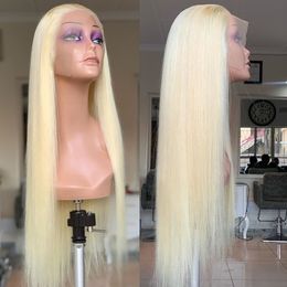 613 HD Transparent 13x4 Lace Front Human Hair Wigs Brazilian Straight Remy Blonde 13X1 Wigs For Women