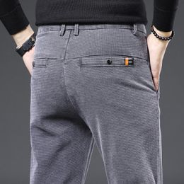 Pants High Quality Corduroy Pants Men Winter New Plus Thick Warm Men's Trousers Grey Straight Long Pants Male Pantalon 36 38