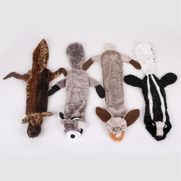 Squeaky Fun Dogs Animal Shape Toys Gift Set Large Non Stuffed Rabbit Honking Squirrel for Dogs Chew Squeaker Dog Wolf Toys