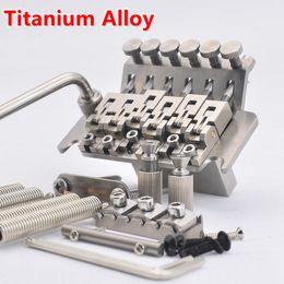 6 Strings Titanium Alloy Tremolo System Bridge with Stainless Steel Block High Quality Guitar Bridge