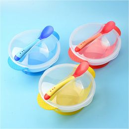 Cups Dishes Utensils Baby Bowl Set Training Spoon Tableware Dinner Learning with Suction Cup Children Dinnerware 230607