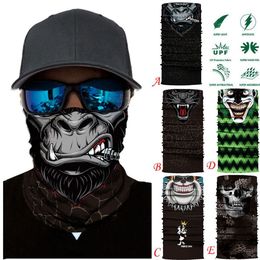 Модные маски для маски для шеи 3D Бандана Лицевая щит щит велосипедный бафферы мотоцикл Лицо лица ветряна