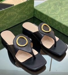 Summer Luxury Women Blondie Thong Sandals Shoes Popular designer Lady Flip Flops Beach Slide Flat Casual Lady Slippers Walking EU35-43
