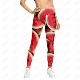 Women's Leggings LCFA Brand Fashion 3D Candy Fruit Spoof Print Women High Waist Workout Legging Watermelon Creative