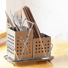 Organisation All 304 Stainless Steel Kitchen Stand Storage Rack for Cutlery Knives Spoons Forks Holder Tools Gadgets Organiser Container