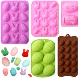 Baking Moulds Easter Mould Silicone Egg Cartoon Candy Cake Chocolate Handmade Carrot Soap DIY Dessert